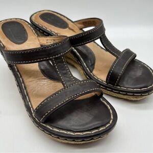Born Dark Brown Leather Sandals